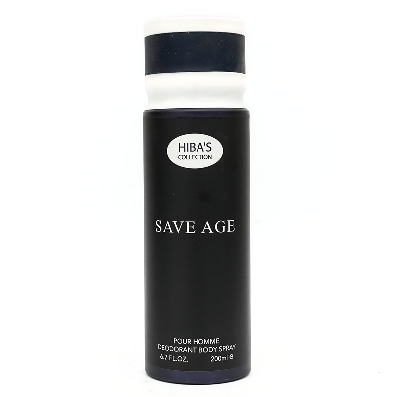 Hiba's Collection Save Age Deodorant Body Spray for Men 200ml